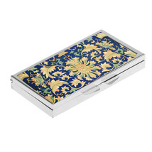 PILL BOX 7 Grid Art nouveau flower floral pattern paint deco Metal Case ... - £12.49 GBP