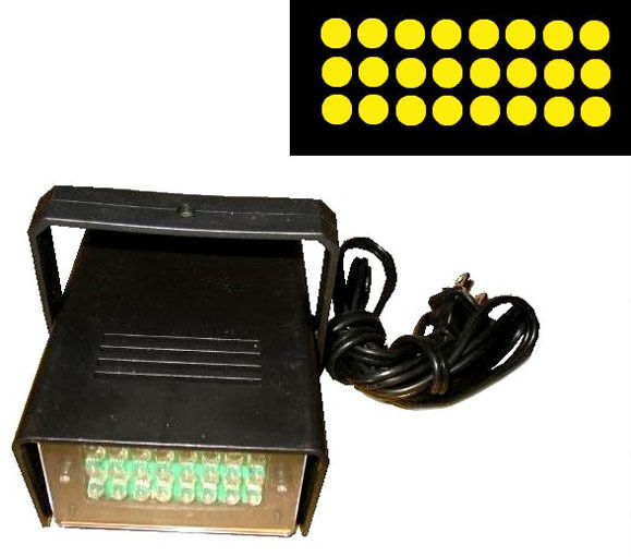 SQUARE STROBE LIGHT W YELLOW LED LIGHTS party rave lamp FLASHING BRIGHT ... - $7.55