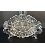 Vtg Anchor Hocking Stars &amp; Bars 10” 2 Part Relish W/Handles G52 - $13.02 CAD