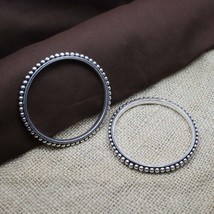 Boho Style Real Sterling Silver Women Oxidized Bangles Pair - £150.87 GBP+