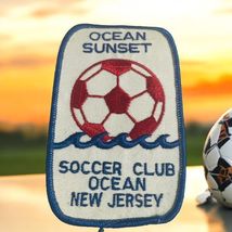 Ocean Sunset Soccer Club Ocean New Jersey Embroidered Patch Red White Blue - €7,61 EUR