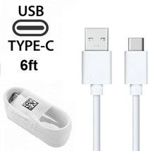 6FT USB Cable Type C Fast Charger For Samsung S8 S9 S10 S20 Note 9 10 20 WHITE - £5.29 GBP