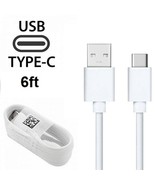 6FT USB Cable Type C Fast Charger For Samsung S8 S9 S10 S20 Note 9 10 20... - £5.39 GBP