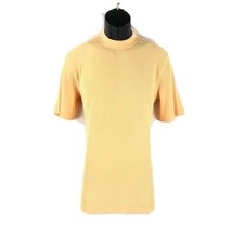 Log-in Uomo Men&#39;s T-Shirt Yellow Crew Neck Ribbed Corded Size Small - £27.53 GBP