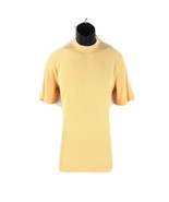 Log-in Uomo Men&#39;s T-Shirt Yellow Crew Neck Ribbed Corded Size Small - £27.43 GBP