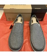 HEY DUDE MEN SIZE 8 CHAN STRETCH STEEL SLIP ON LOAFERS LIGHT WEIGHT - $59.75