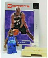 LEGO Sports NBA Jazz Karl Malone #32 2002 Upper Deck Card Base Purple Je... - $9.69