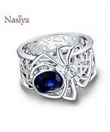 Spider Silver Sapphire Gemstones  Rings - $20.00