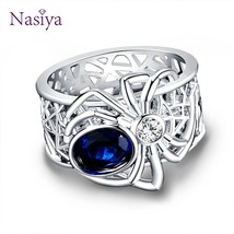 Spider Silver Sapphire Gemstones  Rings - £15.72 GBP