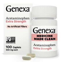 09/27 4x Genexa Clean Acetaminophen 500mg Extra Strength, Dye Free Pain ... - $25.73