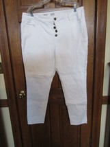 a.n.a Brand White High Rise Skinny Button Fly Jeans - Size 20W - £17.91 GBP