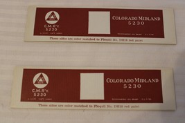 HO Scale Vintage Set of 2 Box Car Side Panels, Colorado Midland Brown #5230 - £11.96 GBP