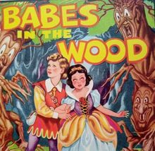 Babes In The Woods Theatre Show Mini Print 1930's Original Forest Tree C... - $30.77