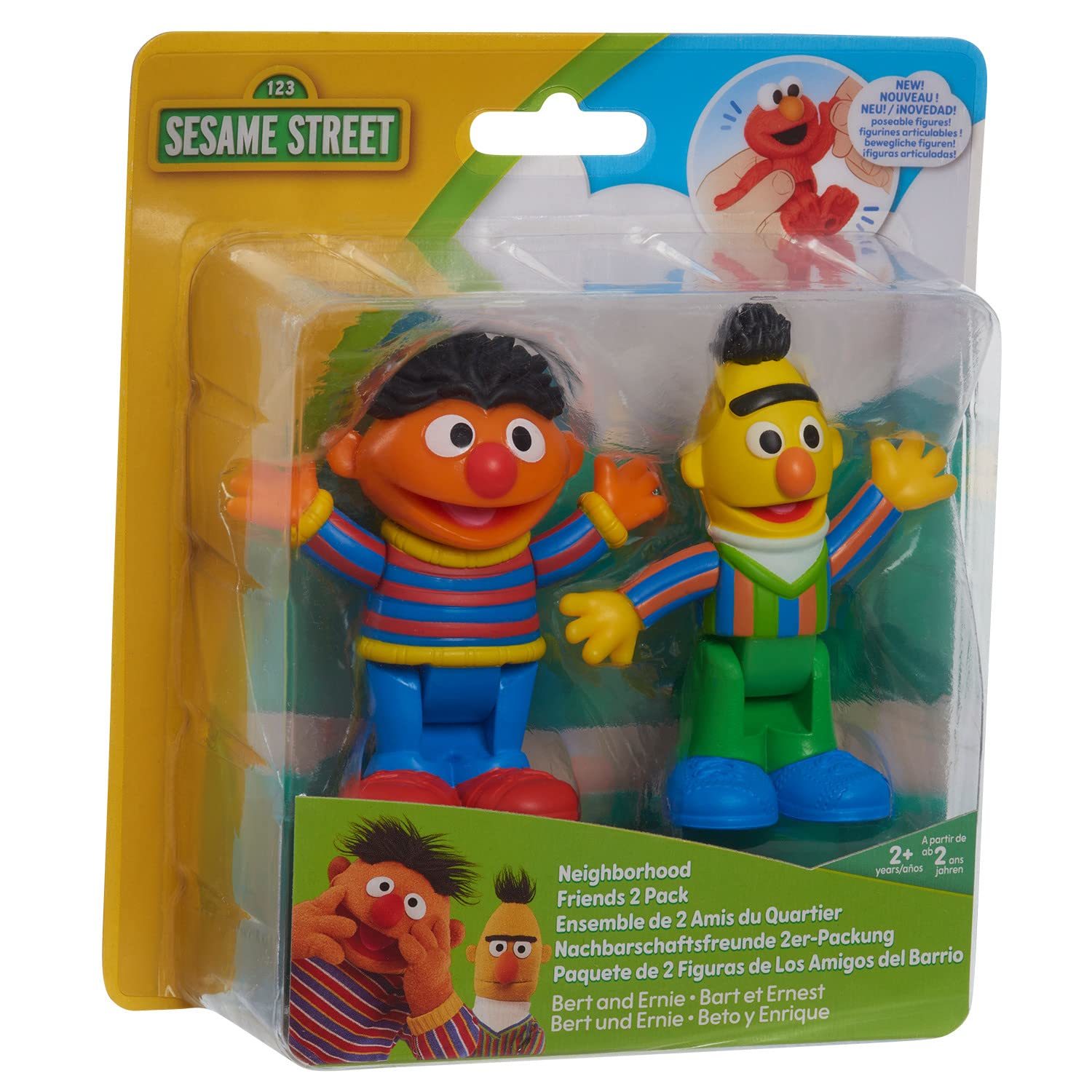 Sesame Street Neighborhood Friends Movable Figures Set of 2 7.5 cm Tall (Bert... Item image 4