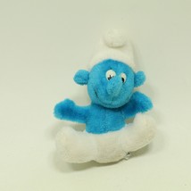 Vintage 1981 Wallace Berrie Peyo Smurf Plush 6&quot; Tall - £6.72 GBP