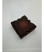 Antique Kumkum Tika Wood Flower Powder Box 3.5” NB2 - €50,68 EUR