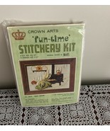 Crown Arts Fun Time Crewel Stitchery Craft Kit 2010 Oven Baker 5 x 7 In ... - £8.97 GBP