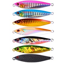 7PC  Cast Jig Spoon Fishing Lures 2022 B 14g 21g 30g Fish Bait Jigging Sea Sin L - £67.68 GBP