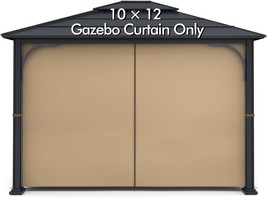 Gazebo Universal Replacement Privacy Curtain - Wonwon Privacy Panel, Khaki - $38.99