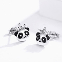 Taobao Classic Black And White Panda Stud Earrings  Cartoon Love Animal Earrings - £7.98 GBP
