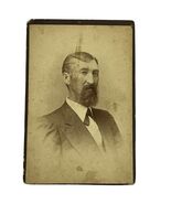 1880s Cabinet Card Photo Bearded Man Mullen Studio Lexington Kentucky 4 ... - $23.75