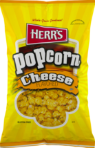 Herr&#39;s Cheddar Cheese Flavored Popcorn, 4-Pack 6 oz. Family Size Bags - £30.33 GBP