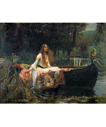 Art John William Waterhouse The Lady of Shalott Print Giclee Canvas - $15.71 CAD+