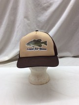 Trucker Hat Baseball Cap Vintage Snapback I Cast For Bass - £31.89 GBP