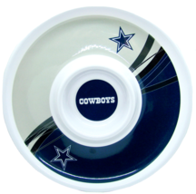 Dallas Cowboys NFL Dynamic Melamine Round Chip and Dip Serving Tray 12&quot; D - £22.92 GBP