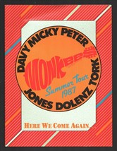 Monkees Summer Tour Program 1987-&quot;Here We Come Again&quot;Weird Al Yankovic-Photos... - $47.53