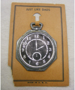 Vintage 50&#39;s Kids Toy Metal Pocket Watch USA Just Like Dad&#39;s 17-c - €25,32 EUR