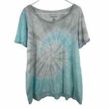 The Sweatshirt Project Tie Dye Tee Shirt Women XL Scoop Neck Short Sleeve Cotton - $9.00
