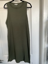 Nine West Women&#39;s Sleeveless Knit Dress Midi Length Size XL Sage - $239.24 MXN