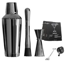 5 Pieces Premium Cocktail Shaker Set with Premium Gift Box w/ Recipe Cards - £29.36 GBP
