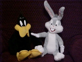 Interactive Talking Singing Bugs Bunny and Daffy Dock Plush Toys Work Play By Pl - $99.99