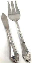 Oneida Community BELCOURT Silverplate Cube Cold Meat Fork Master Butter Knife - £11.07 GBP