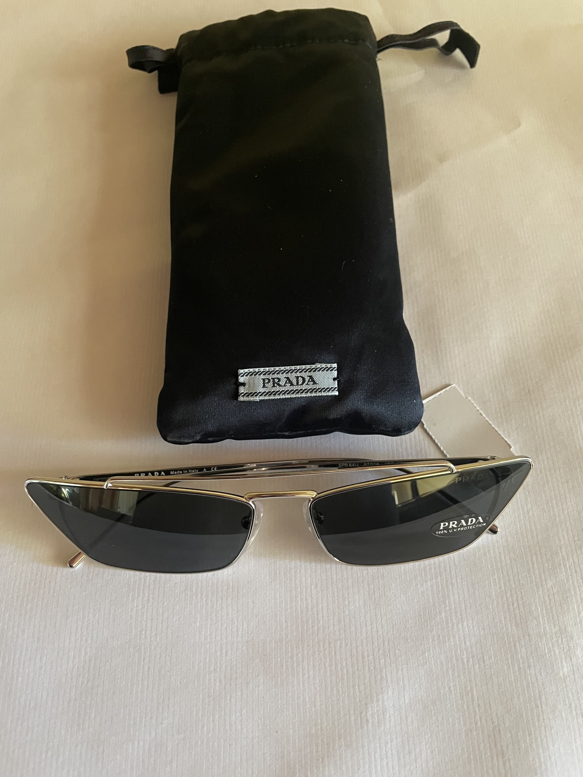 Prada PR 64US Catwalk sunglasses SILVER PRADA PR 64US CATWALK 1BC5S0 SILVER |... | Depop main image 2