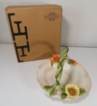 Fitz and Floyd Chanteclair Basket Ceramic Floral Decor Summer Spring Flo... - $39.55