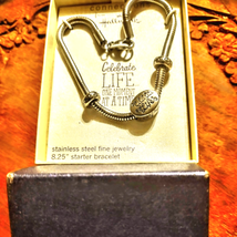 You gorgeous Hallmark stainless steel bracelet~Celebrate Life - £19.46 GBP