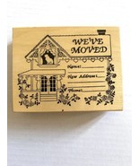 PSX K-417 We&#39;ve Moved New Address Change Wood. Rubber Stamp Victorian Ho... - $186.03 MXN