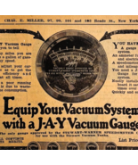 1917 JAY Vacuum Automotive Gauge Advertisement Chas Miller Automobilia F14A - $24.99