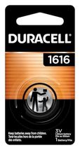 Duracell 1616 3V Lithium Battery, 1 Count Pack, Lithium Coin Battery for... - $7.42