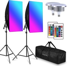 Zingbabu 20&quot; X 28&quot; Softbox And Dimmable Rgb Led Light Head With 32006000K/Cri95, - £90.64 GBP
