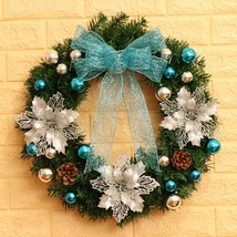 40 50 60cm Christmas Wreath Mince Rattan Ring Door Hanging Christmas Decorations - £48.33 GBP
