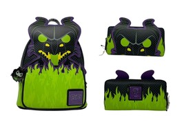 Loungefly Disney Maleficient Glow in the Dark Dragon Mini Backpack + Wallet Set - £50.83 GBP+