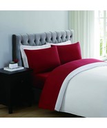Truly Soft Everyday Sheet Set Twin Red (1 Fitted, 1 Flat, 1 Pillowcase) ... - $7.26 CAD