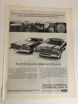 1974 Lincoln Continental Mark IV Vintage Print Ad Advertisement pa20 - £6.95 GBP