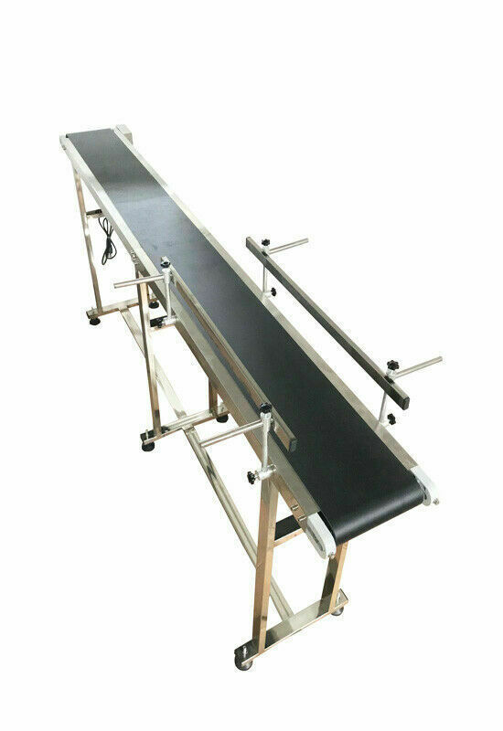 110V 82.6"Length 7.8"Width PVC Conveyor System w/Double Guardrail US Item image 5