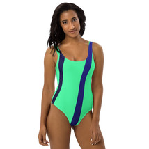 New Women&#39;s XS-3XL One-Piece Swimsuit Cheeky Fit Low Back Scoop Neck Green - $25.87+