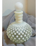 Vintage Hobnail Moonstone Glass -1 Perfume Bottle Budvase with Cap, 1 Cr... - $10.83 CAD
